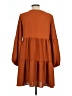 Unbranded Solid Brown Casual Dress Size L - photo 2