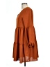 Unbranded Solid Brown Casual Dress Size L - photo 5