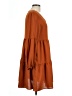 Unbranded Solid Brown Casual Dress Size L - photo 4
