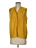 Maison Jules 100% Polyester Yellow Sleeveless Blouse Size S - photo 1