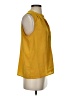 Maison Jules 100% Polyester Yellow Sleeveless Blouse Size S - photo 4