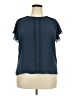Worthington 100% Polyester Blue Short Sleeve Blouse Size XXL (petite) - photo 1