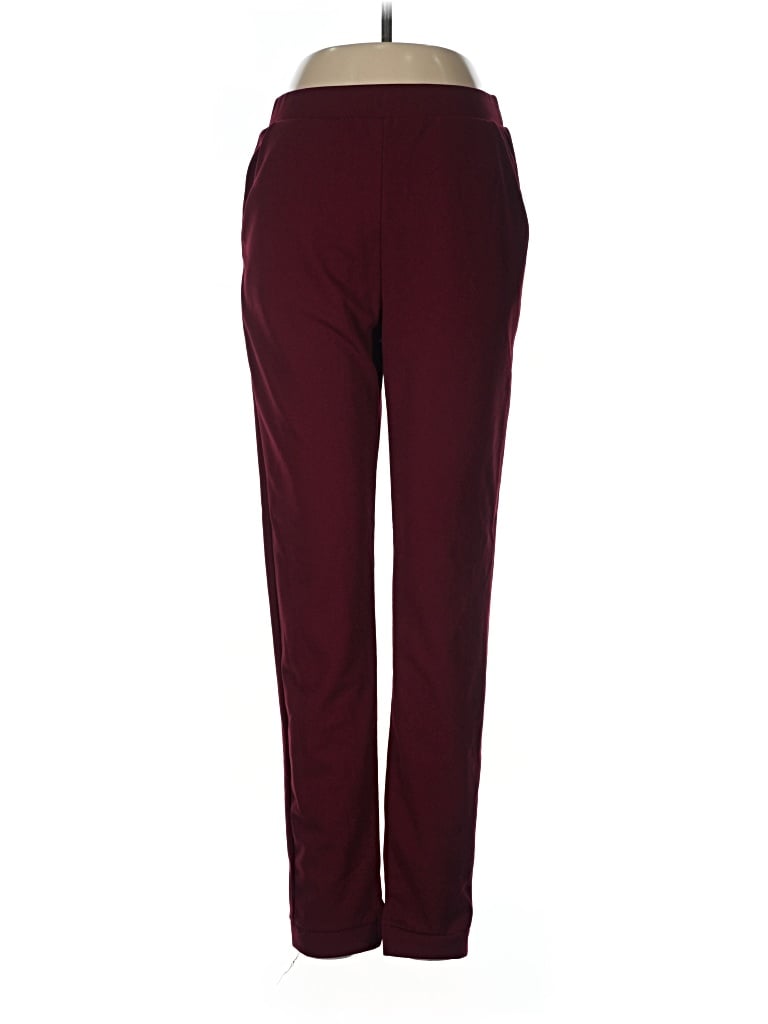 Pre-owned Shein Casual Pants In Burgundy
