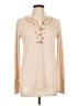 Hem & Thread Stars Tan Long Sleeve Blouse Size L - photo 1