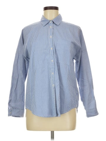 Zara Basic Long Sleeve Button-Down Shirt (view 1)
