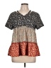 Unbranded Brown Short Sleeve Blouse Size L - photo 1