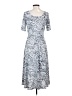 Assorted Brands Gray Blue Casual Dress Size S (estimated) - photo 2