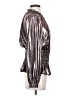 Pookie & Sebastian 100% Polyester Metallic Silver Long Sleeve Blouse Size S - photo 4