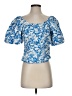 Gestuz 100% Viscose Blue Short Sleeve Blouse Size 4 - photo 1