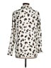 Ann Taylor 100% Polyester Animal Print Ivory Long Sleeve Blouse Size M - photo 2