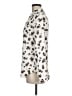 Ann Taylor 100% Polyester Animal Print Ivory Long Sleeve Blouse Size M - photo 5