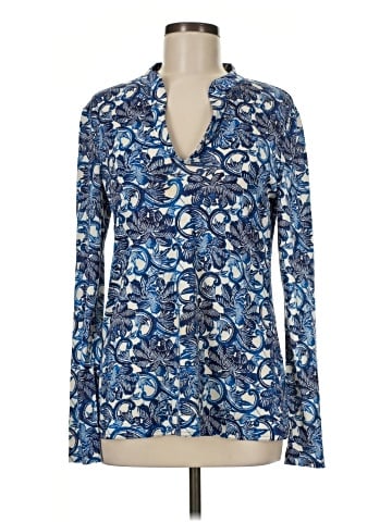 Tory Burch Long Sleeve Silk Top (view 1)