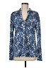 Tory Burch 100% Silk Paisley Blue Long Sleeve Silk Top Size M - photo 1