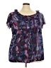 Bay Studio 100% Polyester Purple Short Sleeve Blouse Size 3X - photo 1