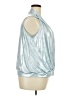INC International Concepts Metallic Silver Sleeveless Blouse Size 2X - photo 4