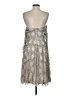 Aidan Mattox 100% Polyester Metallic Silver Cocktail Dress Size 4 - photo 2