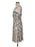 Aidan Mattox 100% Polyester Metallic Silver Cocktail Dress Size 4 - photo 5