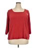 Simonton Says Red 3/4 Sleeve Top Size 2X - photo 1