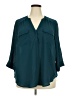 Torrid Teal 3/4 Sleeve Blouse Size 2X Plus (2) - photo 1