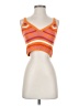 No Comment 100% Acrylic Orange Sleeveless Top Size S - photo 1