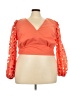 ELOQUII Orange 3/4 Sleeve Blouse Size 22 Plus - photo 1
