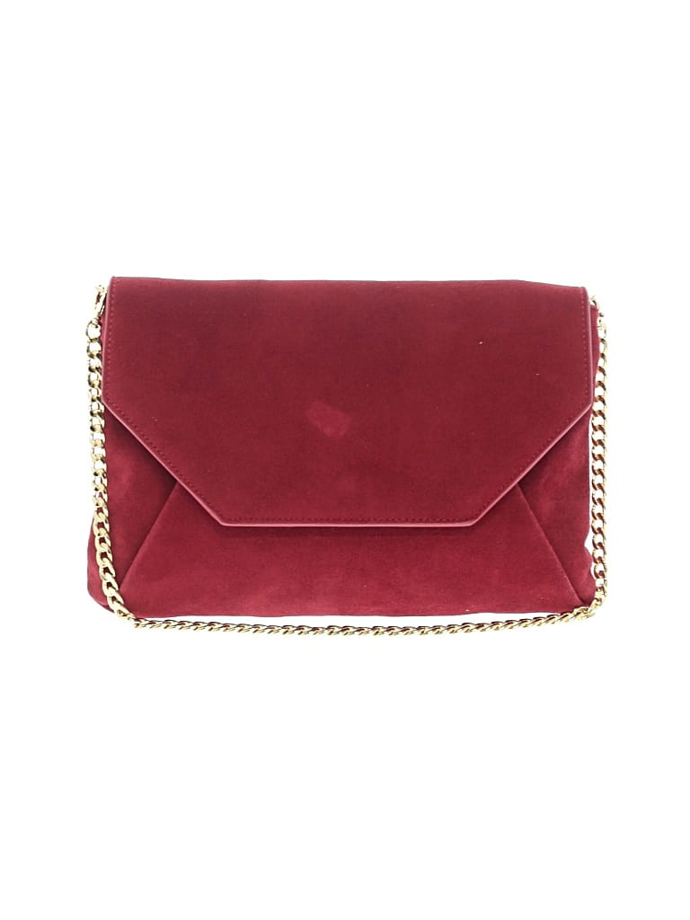Pre-owned Ann Taylor Leather Shoulder Bag In Burgundy