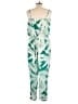 J.Crew 100% Polyester Tropical Green Jumpsuit Size L - photo 2