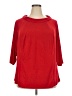 Simonton Says Red 3/4 Sleeve Top Size 2X - photo 1