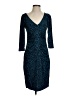 Moda International Animal Print Blue Cocktail Dress Size S - photo 1