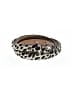 Unbranded 100% Leather Animal Print Silver Ivory Leather Belt Size S - photo 1