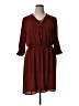 Mossimo 100% Polyester Solid Burgundy Casual Dress Size XL - photo 1
