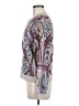 Peruvian Connection 100% Pima Cotton Paisley Silver Cardigan Size M - photo 5