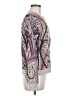 Peruvian Connection 100% Pima Cotton Paisley Silver Cardigan Size M - photo 4