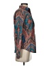 J.Crew 100% Cotton Paisley Teal Long Sleeve Blouse Size 4 - photo 4