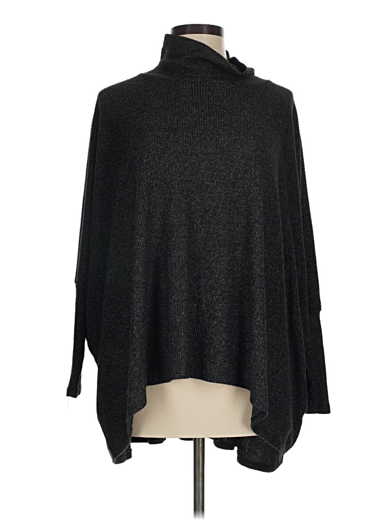 Pre-owned Amadi Poncho In Black