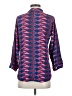 Escapada 100% Rayon Print Blue 3/4 Sleeve Button-Down Shirt Size S - photo 2