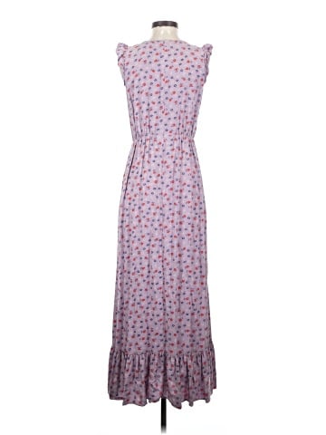 Madewell Ruffle-Edged Wrap Maxi Dress in Prairie Posies (view 2)
