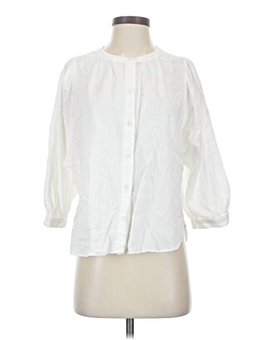 Madewell Shimmer Stripe Peasant Top (view 1)