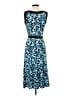 Perceptions Print Blue Cocktail Dress Size S - photo 2