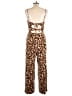 wild meadow Animal Print Brown Jumpsuit Size L - photo 2