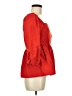 Free Assembly 100% Recycled Polyester Red 3/4 Sleeve Blouse Size M - photo 4