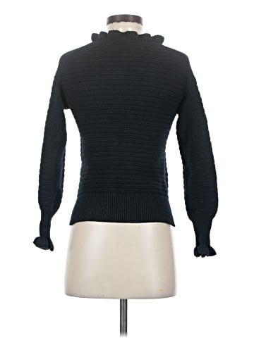Madewell Ruffle-Neck Pullover Sweater in Cotton-Merino Yarn (view 2)