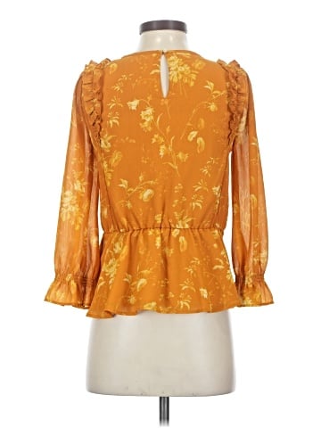 Madewell Ruffle-Shoulder Peplum Top in Tonal Botanical (view 2)