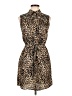 Speed Control 100% Polyester Animal Print Brown Cocktail Dress Size M - photo 1