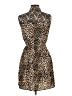 Speed Control 100% Polyester Animal Print Brown Cocktail Dress Size M - photo 2
