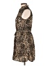 Speed Control 100% Polyester Animal Print Brown Cocktail Dress Size M - photo 5