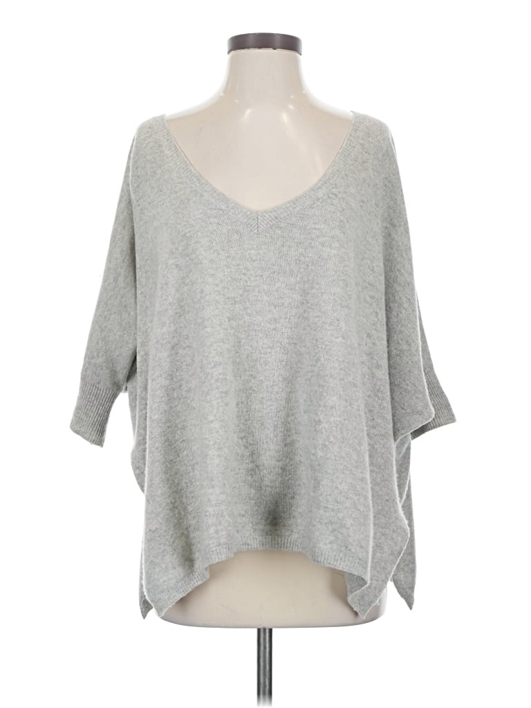 Pre-owned Minnie Rose Cashmere Pullover Sweater In Gray