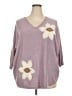 Aaeda Purple Pullover Sweater Size 2X - photo 1