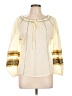 Devlin 100% Cotton Ivory 3/4 Sleeve Blouse Size L - photo 1