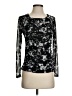 Badgley Mischka Black Long Sleeve Blouse Size S - photo 1